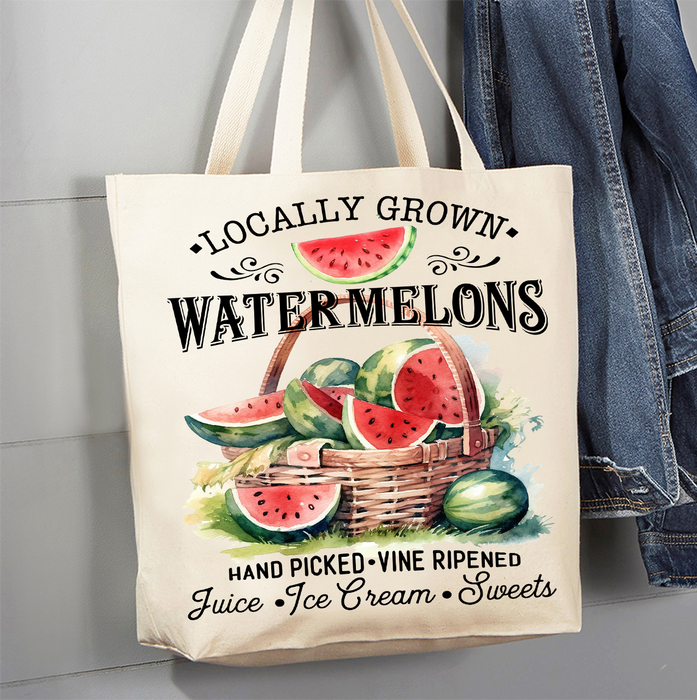 Locally Grown Watermelon  Canvas Tote Bag