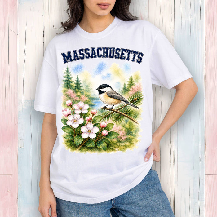 Massachusetts State Bird and Animal T-Shirt