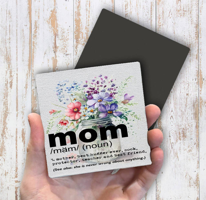 Mom Mother Definition Flowers Magnet Fridge