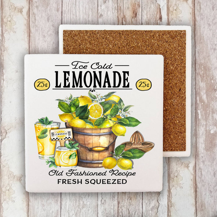 Modern Farmhouse Ice Cold Lemonade Stone Coaster