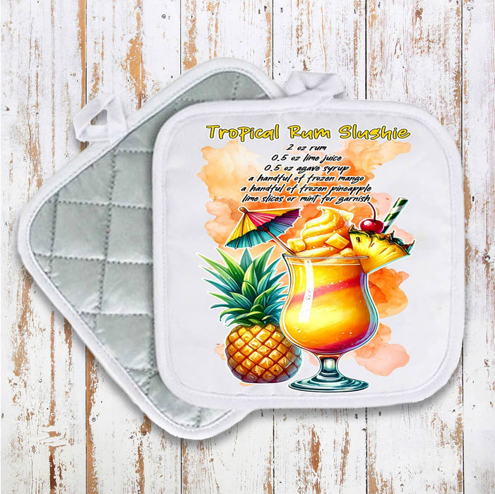 Summer Cocktail Tropical Rum Slushie Pot Holder Oven Mitt
