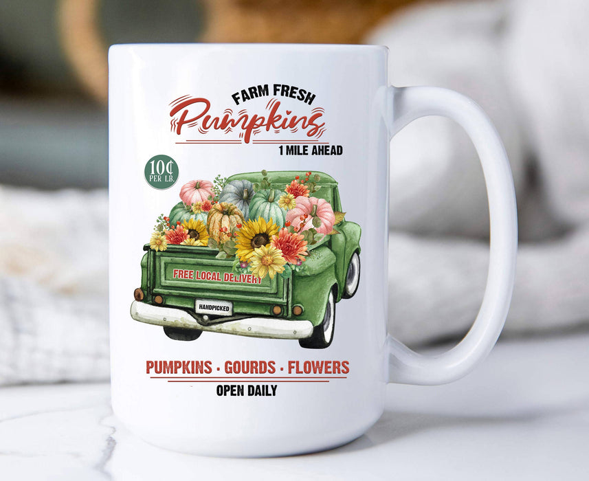 Fall Autumn Farm Fresh Pumpkins  Coffee Mug