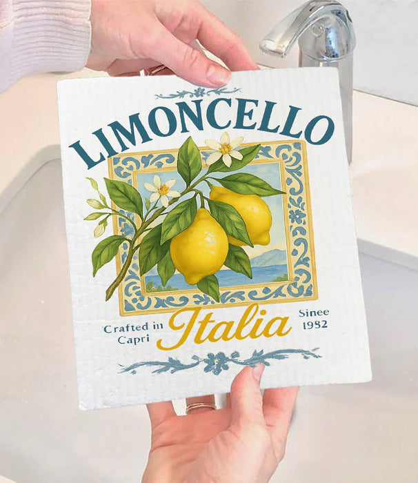 Limoncello italia Lemons Swedish Dishcloth