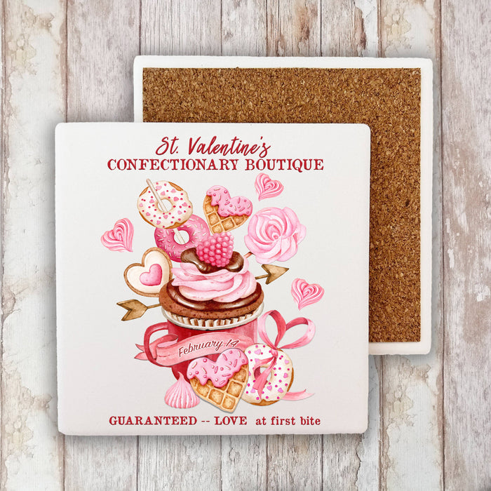 Valentine Cookies Cakes Bakery  Stone Coaster