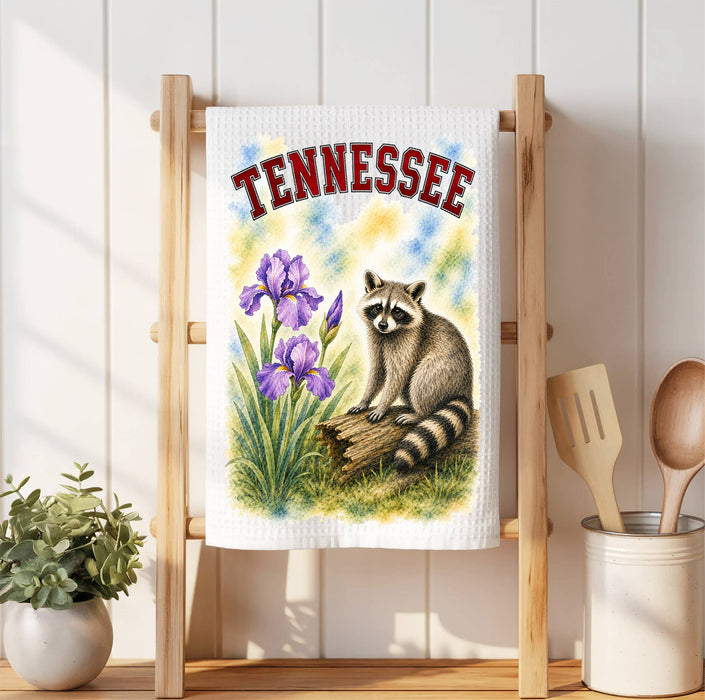 Tennessee State Bird and Animal Waffle Weave Towel