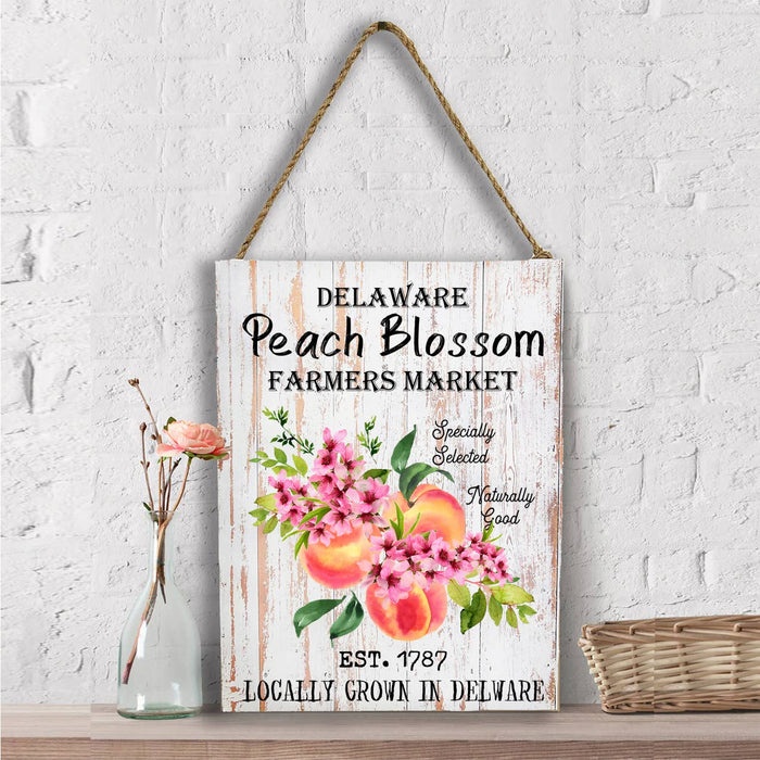 Delaware State Flower Peach Blossom Wall Decor
