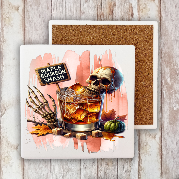 Halloween Maple Bourbon Smash Stone Coaster