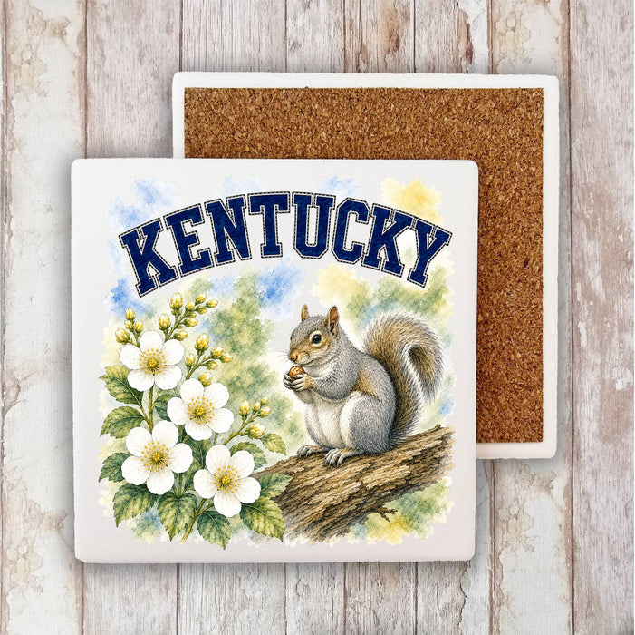 Kentucky State Bird and Animal Stone Coaster