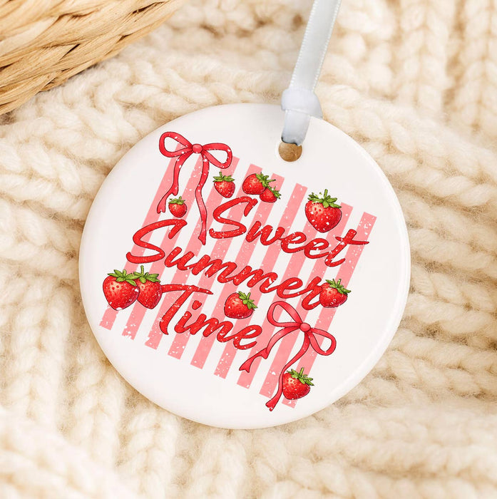 Sweet Summer Time Strawberries Ornament