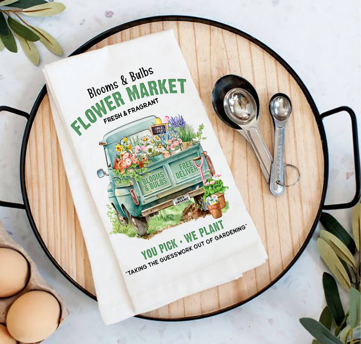 Modern Farmhouse Country Pick up Truck  Tea Towel