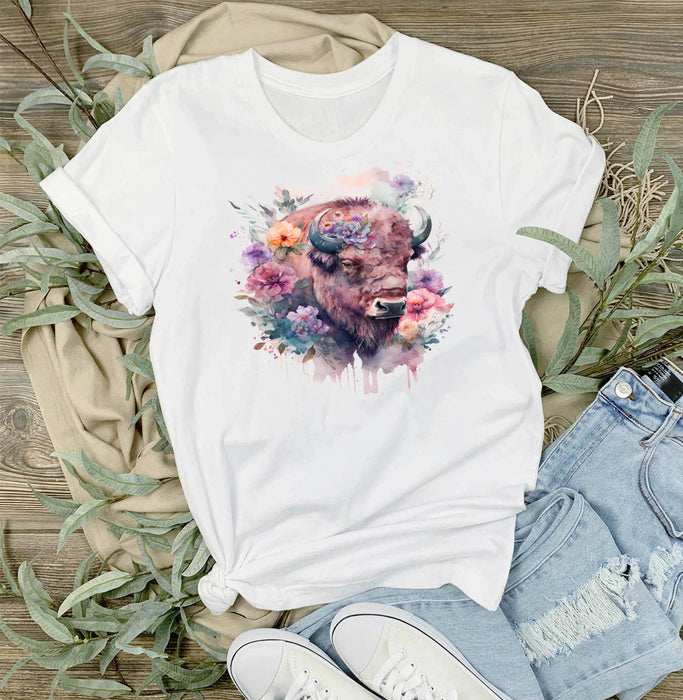 Buffalo Colorful Western T-Shirt