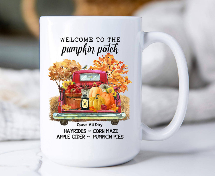 Autumn Fall Pumpkins Pick Up Truck Coffee Mug