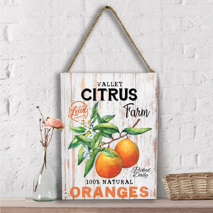Farm Fresh Citrus Oranges  Wall Decor