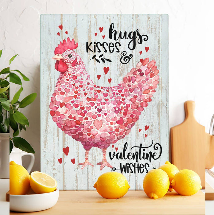 Vintage Western Cowboy Valentine Glass Cutting Board Trivet