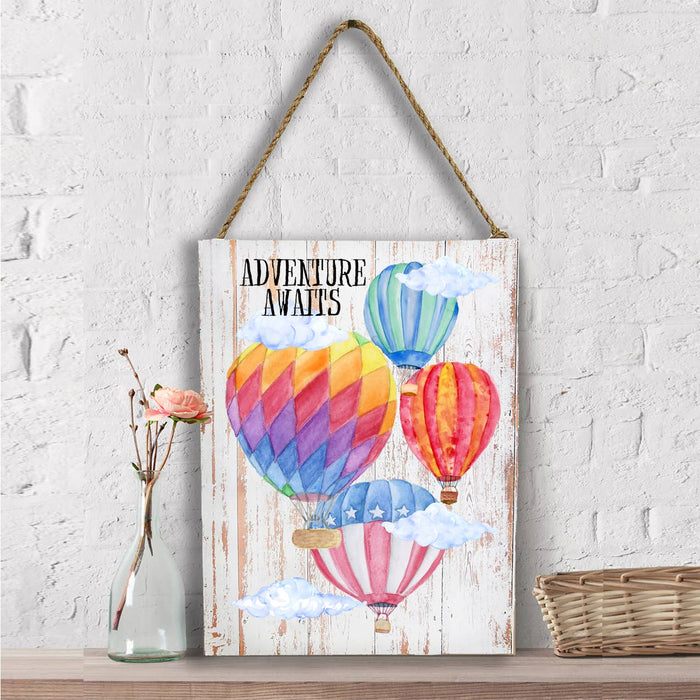 Hot Air Balloons Adventure Awaits Wall Decor