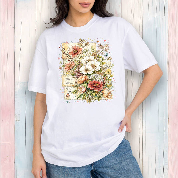 Vintage Spring Wild Flowers T-Shirt
