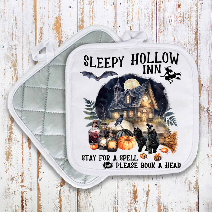 Halloween Sleepy Hollow Inn Pot Holder Oven Mitt