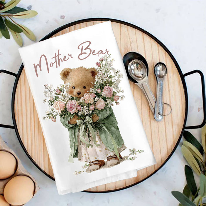 Mother's Day Mother Bear Tea Towel