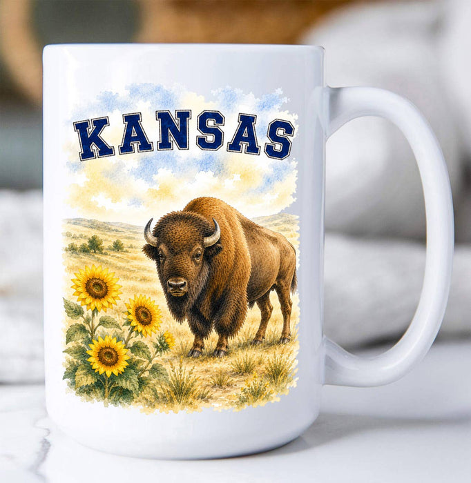 Kansas State Bird and Animal Coffee Mug