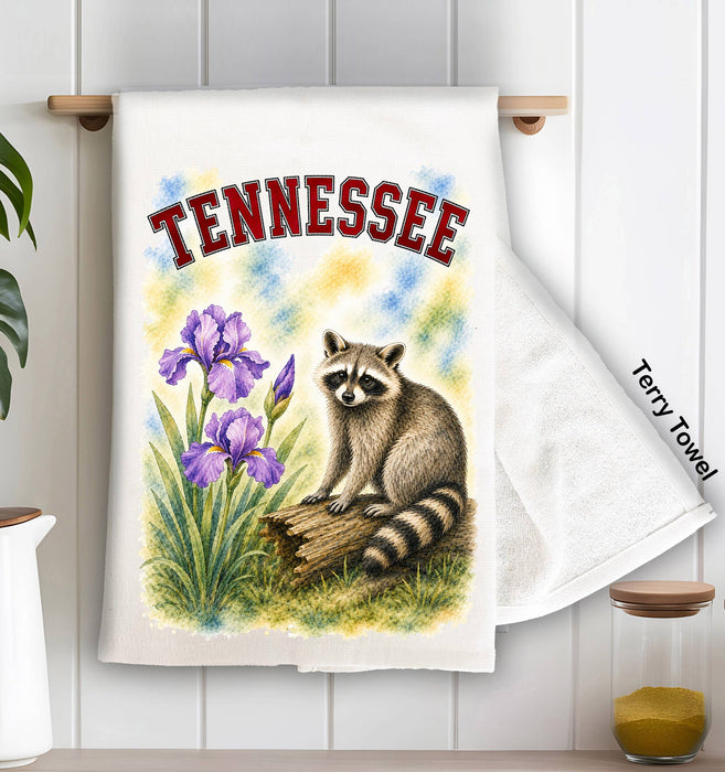 Tennessee State Bird and Animal Kitchen Terry Towel