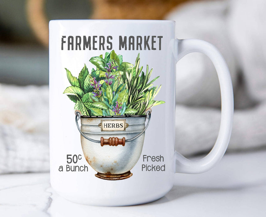 Fresh Picked Herbs Farmers Market, Coffee Mugs