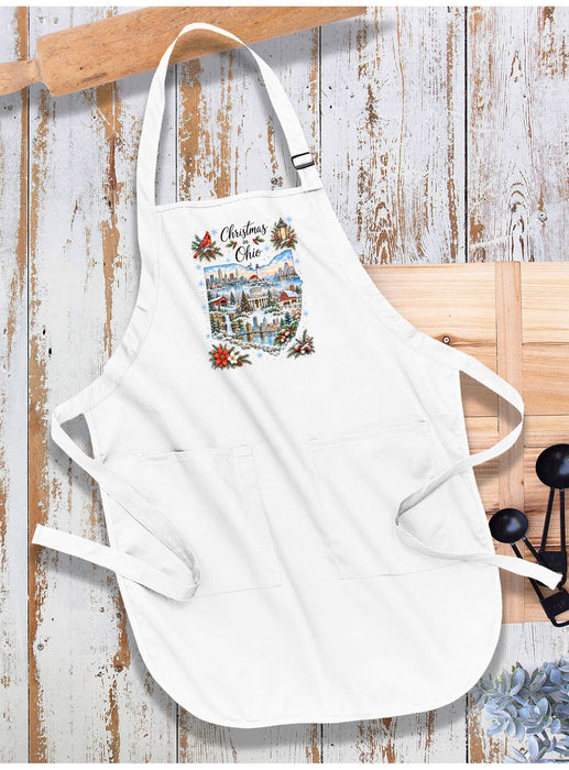 Christmas in Ohio State Map Apron
