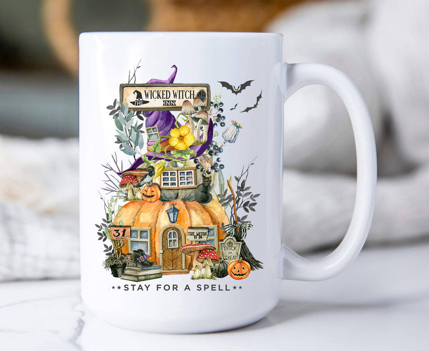 Halloween Wicked witch Pumpkin House Coffee Mug