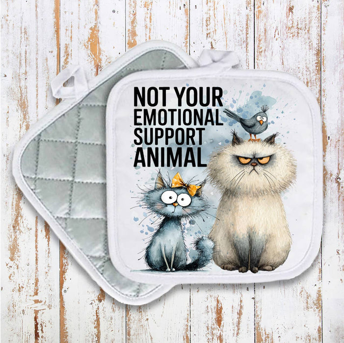 Cat Not Your Support Animal Pot Holder Oven Mitt