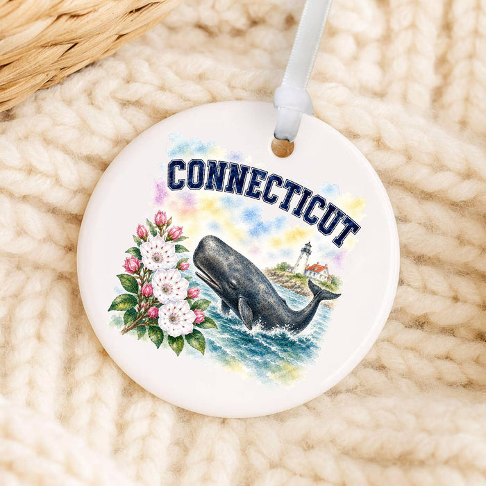 Connecticut State Bird and Animal Ornament