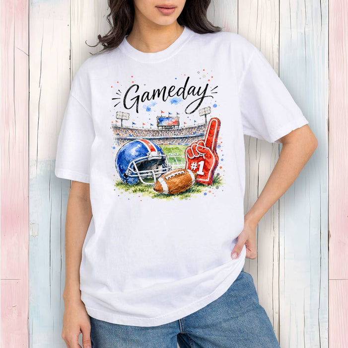 Gameday Football Royal Blue & Red T-Shirt