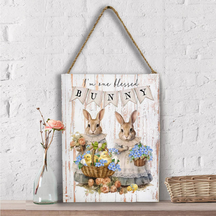 Easter Victorian One Bless Bunny Wall Decor