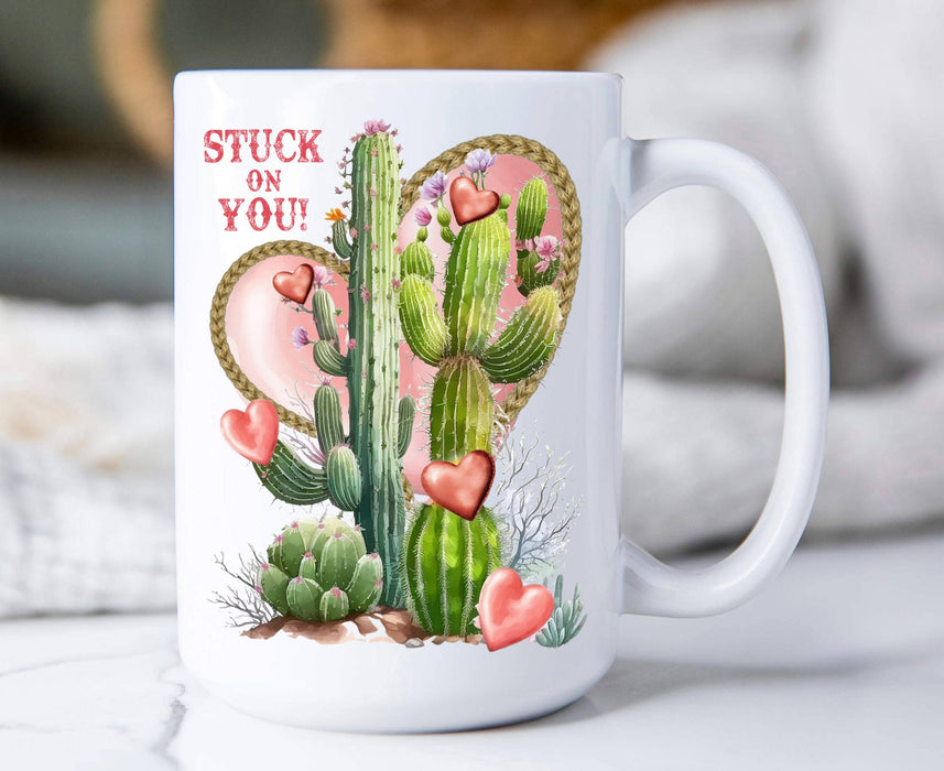 Valentine Western Saguaro Cactus 15 oz Coffee Mug