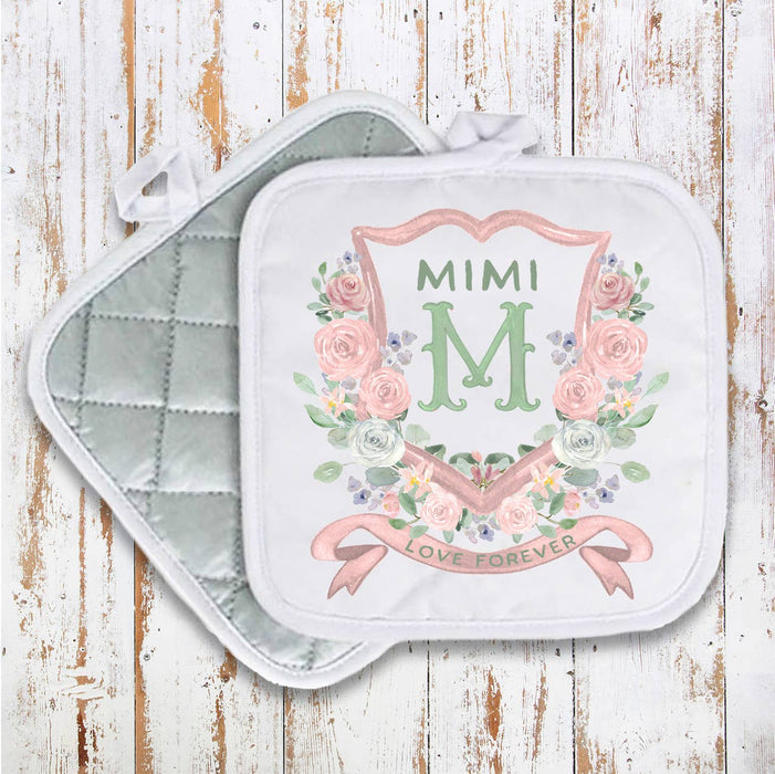 Mother's Day Mimi Floral Crest Pot Holder