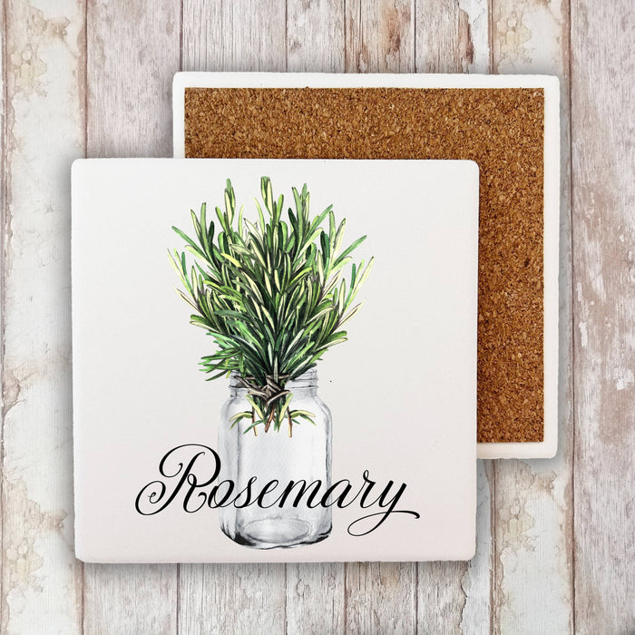 Farm Fresh Herbs Rosemary  Stone Coaster
