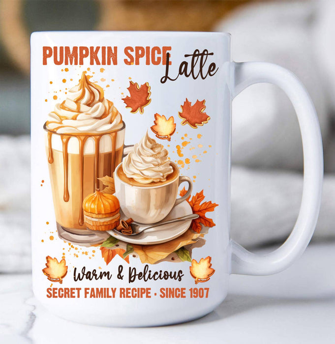 Autumn Fall Pumpkins Spice Latte Coffee Mug