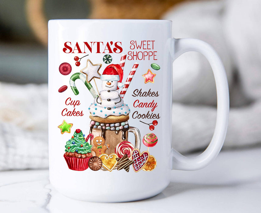 Christmas Santa's Sweet Shop Candy Coffee Mug