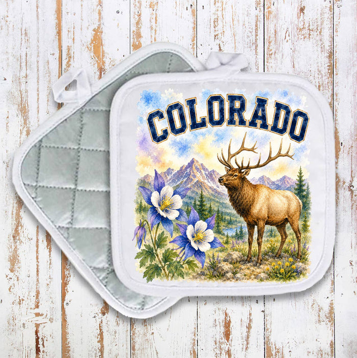 Colorado State Bird and Animal Pot Holder