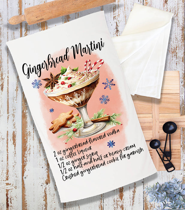 Christmas Cocktail Gingerbread Martini Recipe Terry Towel