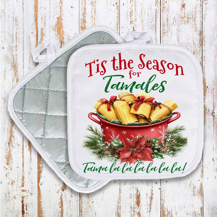 Christmas Tamales Tam La La La La Pot Holder Oven Mitt