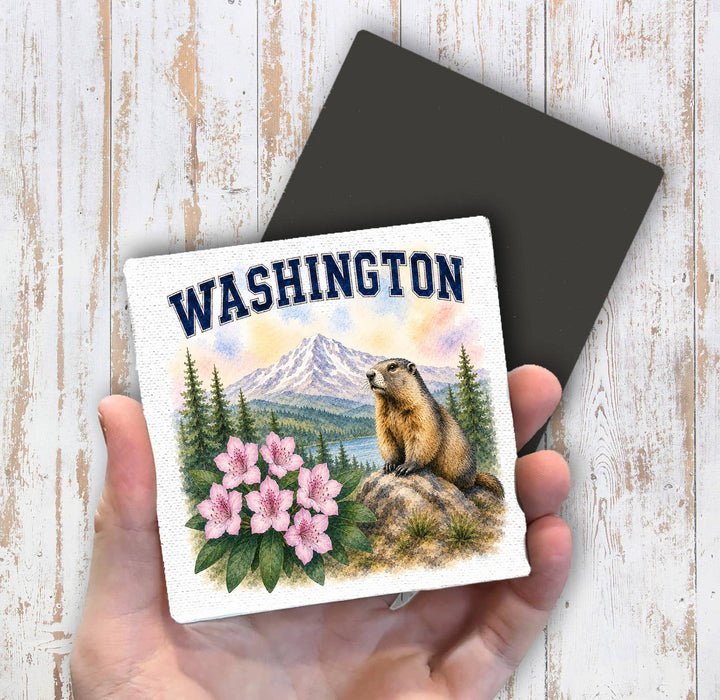 Washington State Bird and Animal Magnet Fridge