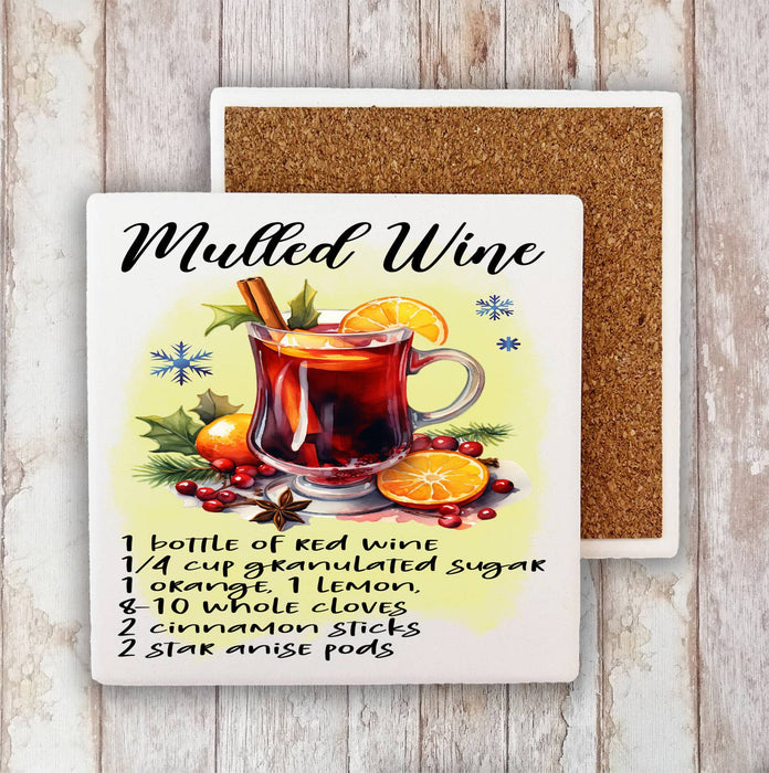 Christmas Cocktail Mulled Wine Recipe Stone Coaster