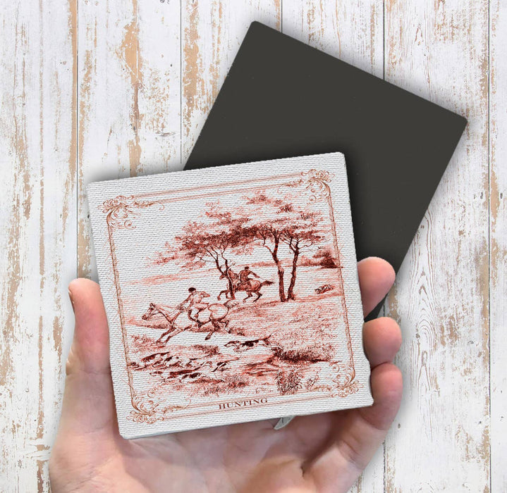 Vintage English Fox Hunting Magnet Fridge