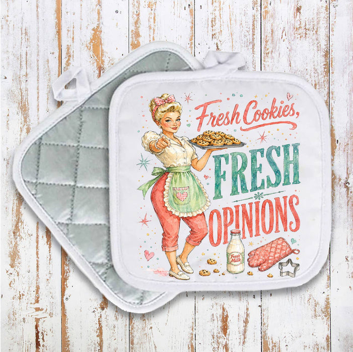 Funny Fresh Cookies Fresh Opinions Pot Holder