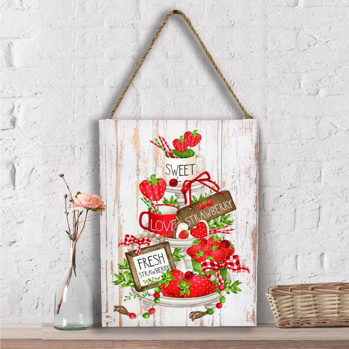 Sweet Fresh Strawberries Summer Wall Decor