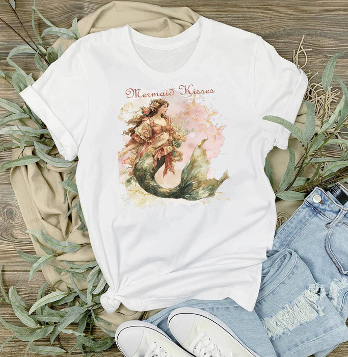 Vintage French Mermaid Kisses T-Shirt