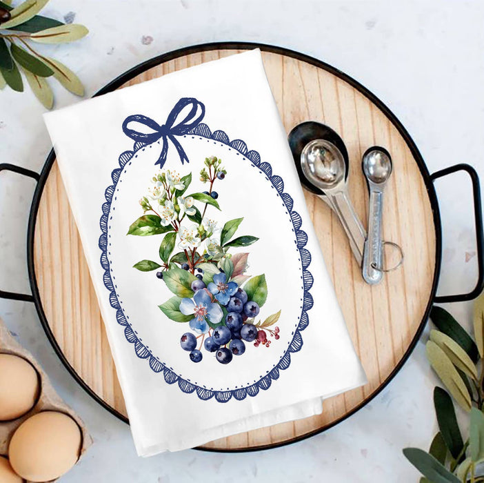 Vintage Blueberries Tea Towel