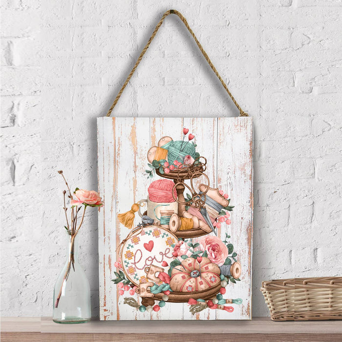Love Knitting 3 Tier Tray  Wall Decor