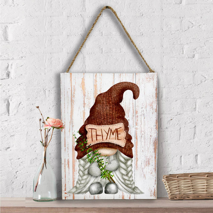 Gnome Herbs Thyme  Wall Decor