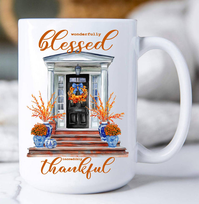 Wonderfully Blessed Front Door Porch Coffee Mug