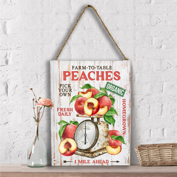 Modern Farmhouse Fresh Peaches Wall Decor